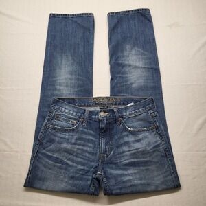 American Eagle Jeans Original Straight Mens 30/35 Made To Last Thigh Fade Preppy